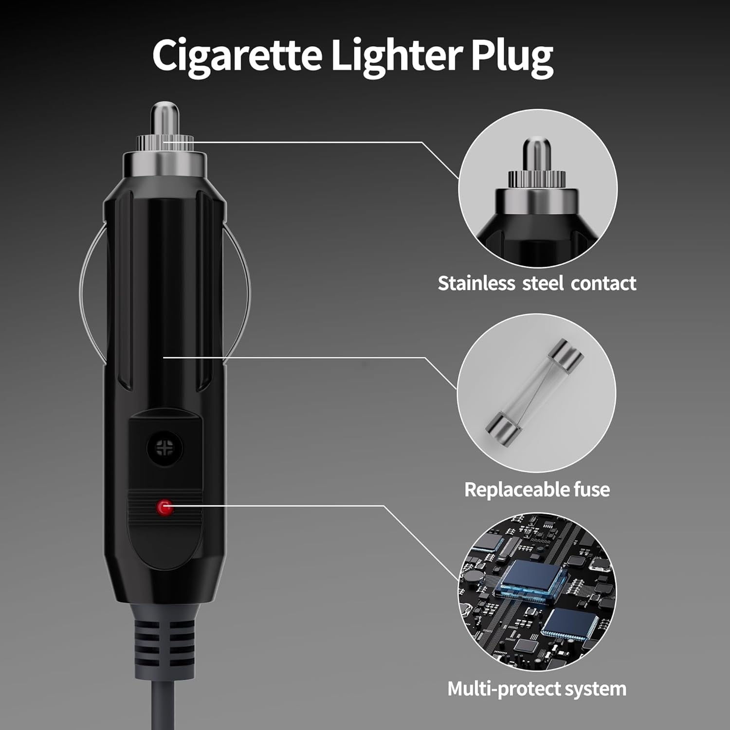 Starlink 3m Mini DC-strømkabel direkte til cigarettænderstik 12V–24V oplader vandtæt