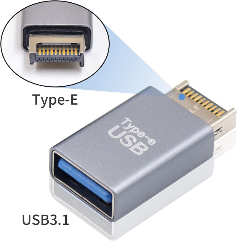 NÖRDIC Type E han til USB-A hun frontpanel adapter 10 Gbps USB3.1 Type E bundkort adapter