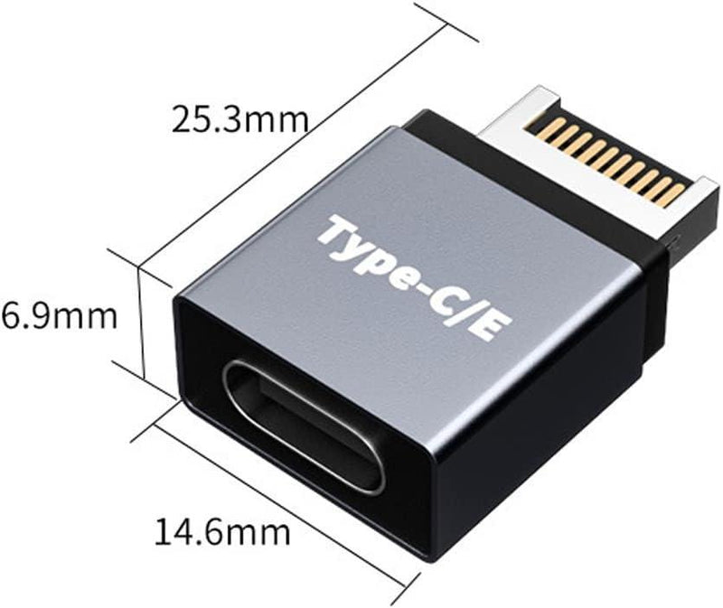 NÖRDIC Type-E han til USB-C hun frontpanel adapter 10 Gbps USB3.1 Type E bundkort adapter