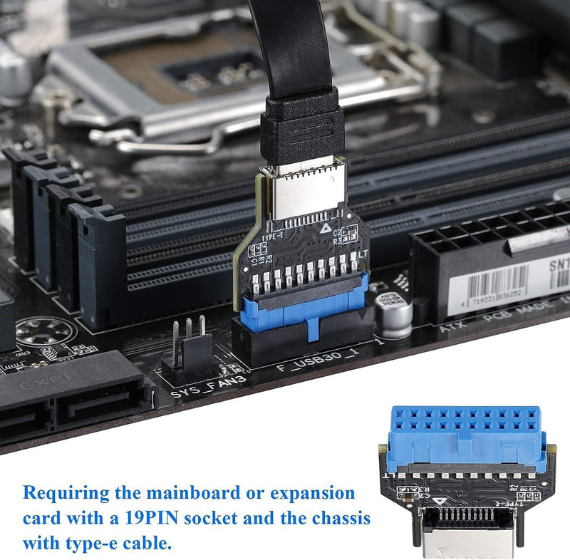 NÖRDIC USB 3.0 19 pin header til USB Type-E adapter