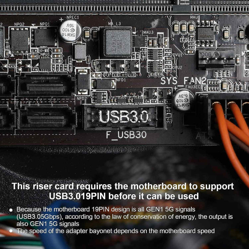 NÖRDIC USB 3.0 19pin til Type E adapter