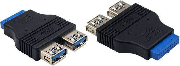 NÖRDIC USB 3.0 20 pin header til 2xUSB-A 3.0 adapter