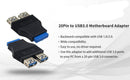 NÖRDIC USB 3.0 20 pin header til 2xUSB-A 3.0 adapter