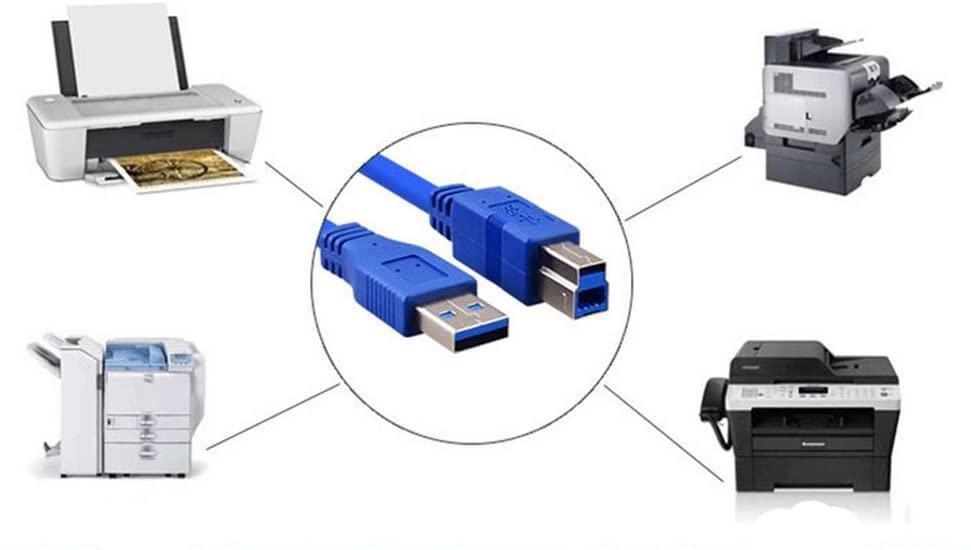 NÖRDIC USB 3.1-kabel USB A til USB-B 1m blå USB-printer-kabel