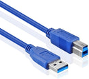 NÖRDIC USB 3.1-kabel USB A til USB-B 3m blå USB-printer-kabel