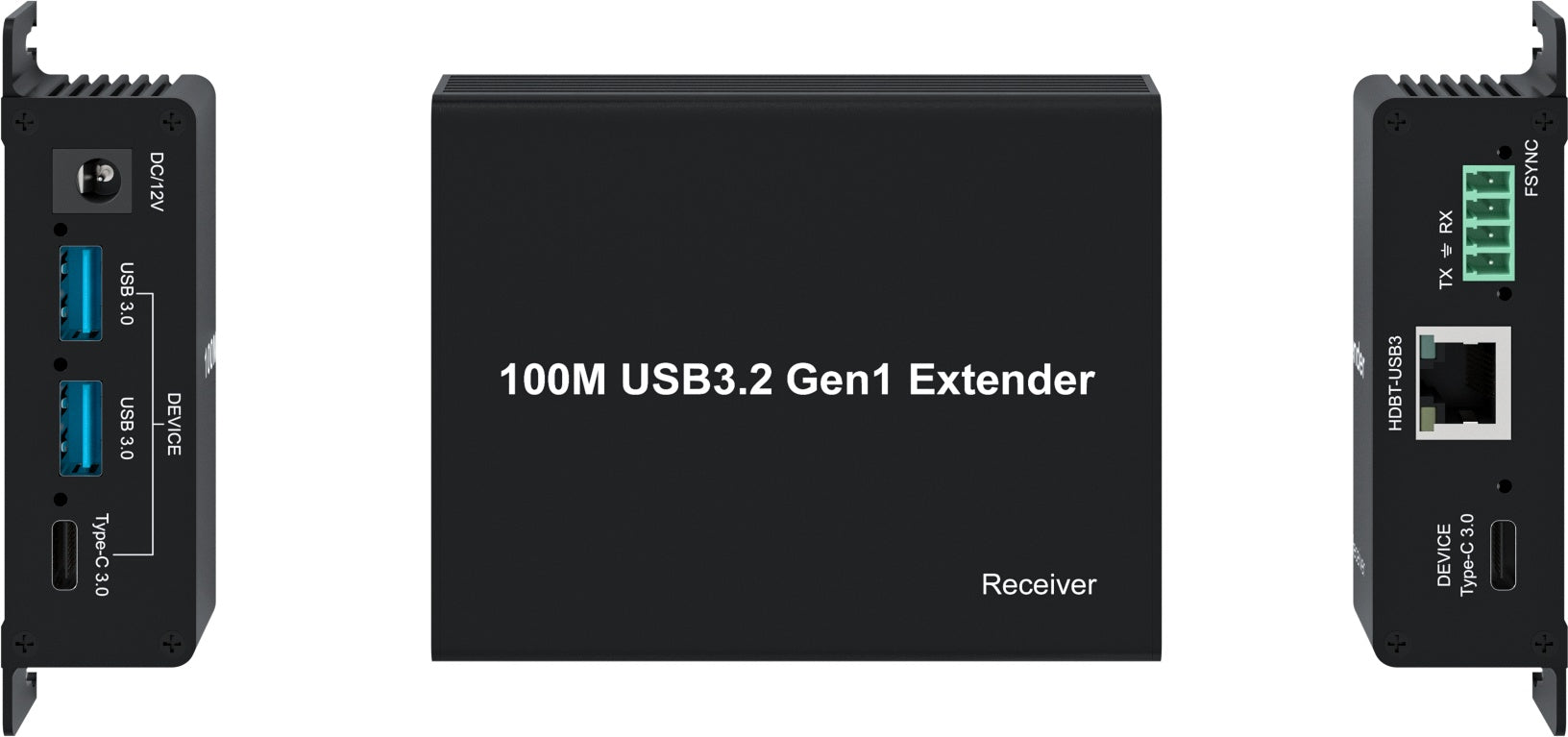 NÖRDIC USB 3.2 Forlænger 5Gbps 2xUSB-A + 2xUSB-C op til 100m