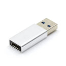 NÖRDIC USB3.2 Gen2 USB-C til USB-A adapter 10 Gbps metal space grey