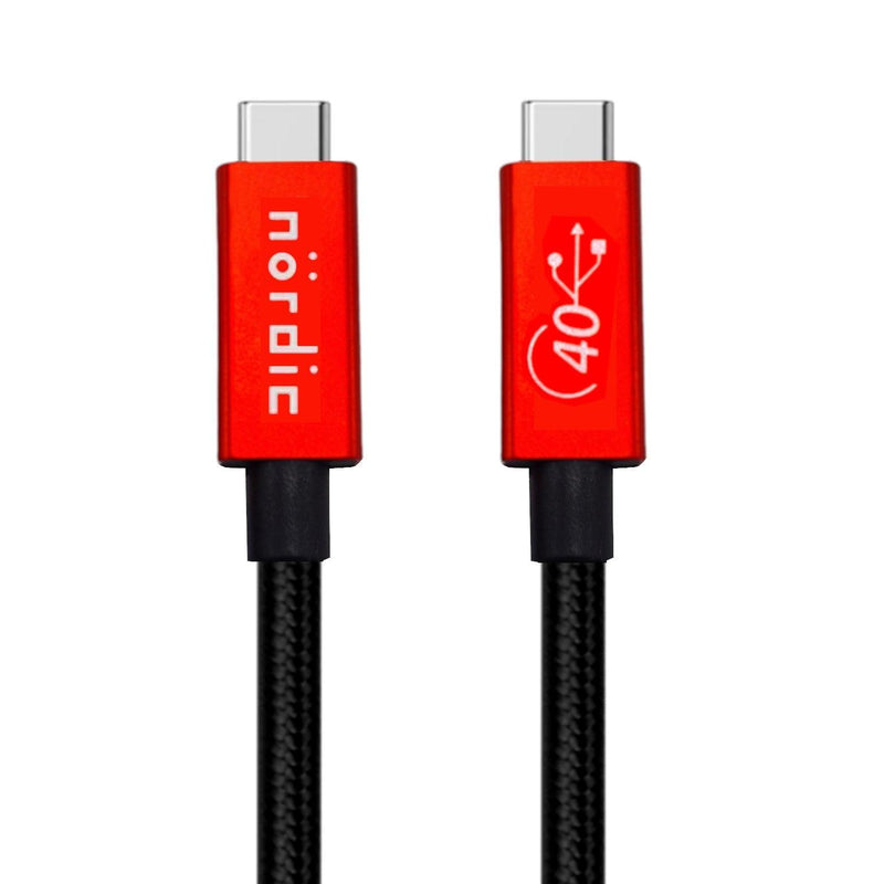 NÖRDIC USB4-kabel 1,5 m 40 Gbps data 8K video PD 100W kompatibel med Thunderbolt 3