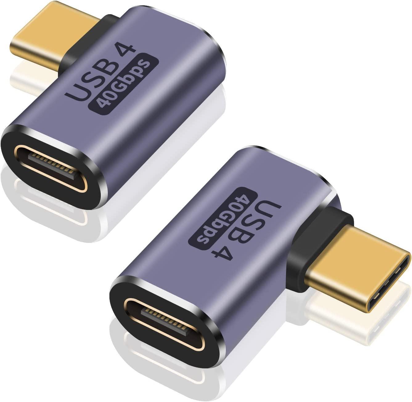 NÖRDIC USB4 vinklet adapter han til hun 40G 8K30Hz PD100W