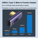 NÖRDIC USB4 vinklet adapter han til hun 40G 8K60Hz PD100W