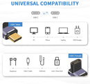 NÖRDIC USB4 vinklet adapter han til hun 40G 8K60Hz PD100W