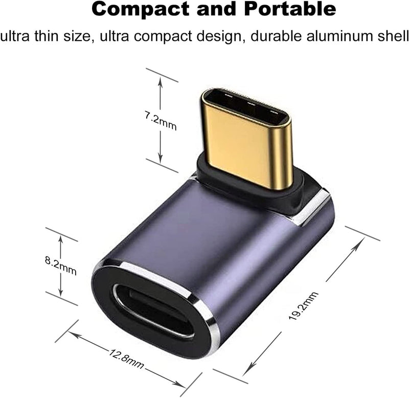 NÖRDIC USB4 vinklet adapter han til hun 40G 8K60Hz PD240W