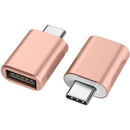 NÖRDIC USB A 3.0 OTG Kvinde til USB C Male Adapter Aluminium Rose Gold OTG USB-C Adapter Synkronisering og opladning