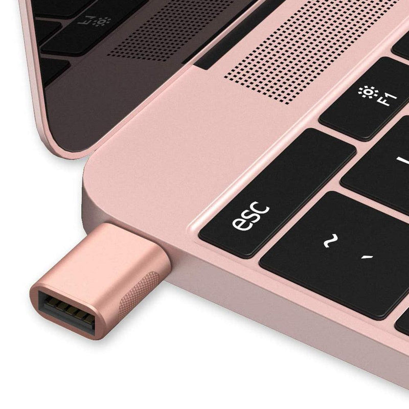 NÖRDIC USB A 3.0 OTG Kvinde til USB C Male Adapter Aluminium Rose Gold OTG USB-C Adapter Synkronisering og opladning