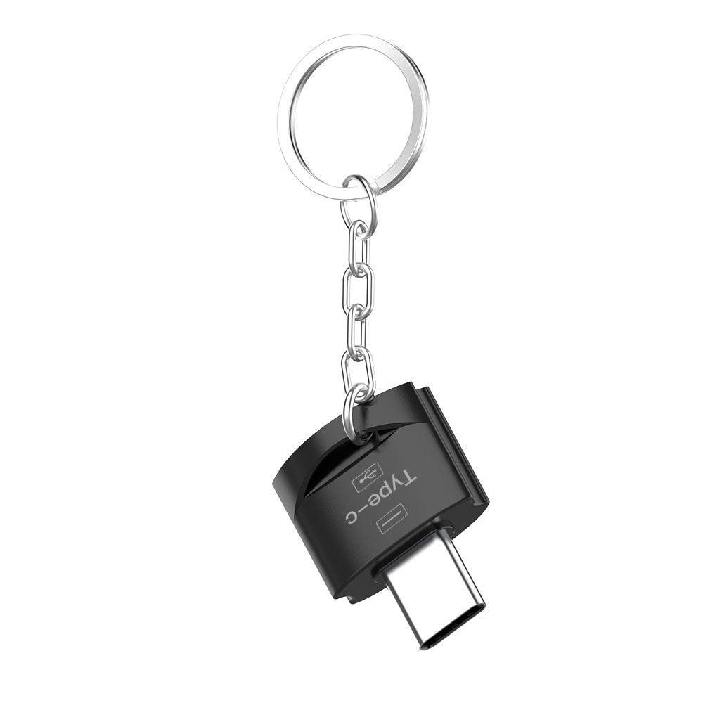 NÖRDIC USB-A 3.1 OTG hun til USB C han adapter 5 Gbps aluminium grå synkronisering og opladning OTG USB-C adapter