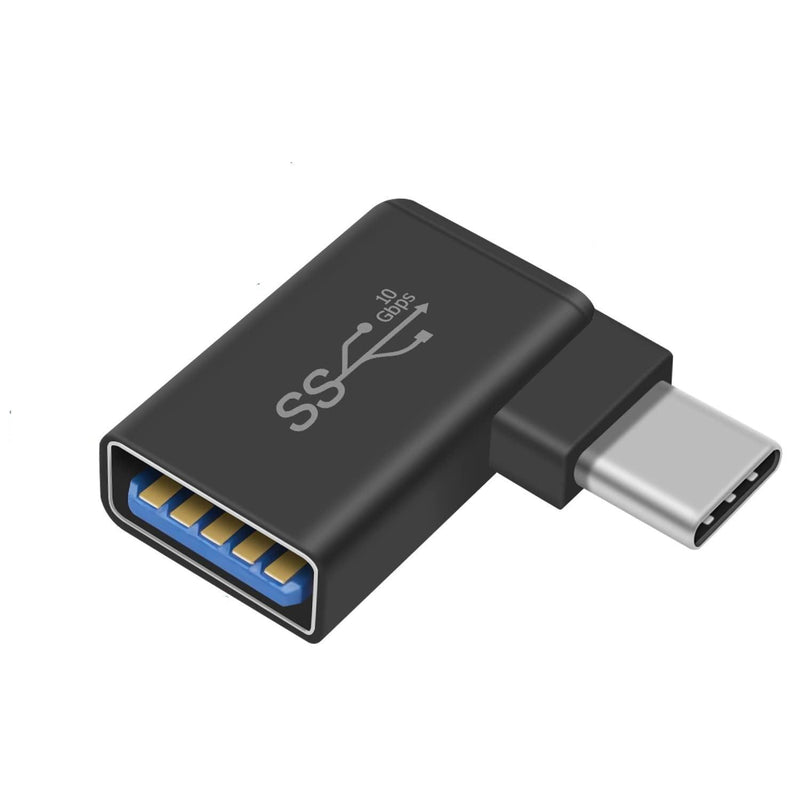 NÖRDIC USB-A 3.1 OTG hun til USB C han vinklet adapter 5 Gbps Aluminium synkronisering og opladning OTG USB-C adapter