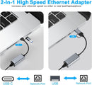 NÖRDIC USB-A og C 3.1 til Giga Ethernet netværksadapter USB-A og USB-C Space Grey Aluminium RTL8153