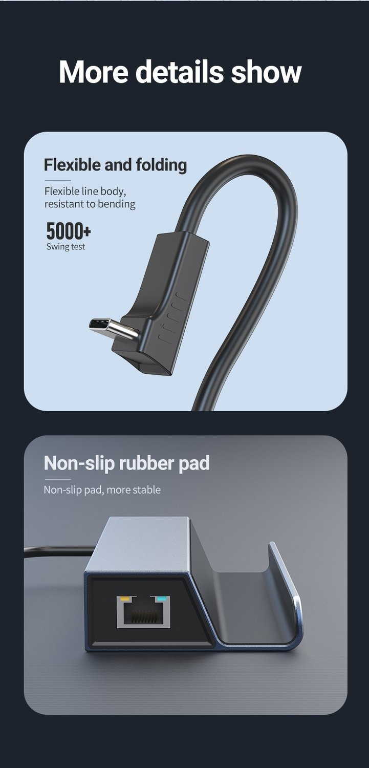 NÖRDIC USB-C 1 til 6 dockingstation til Steam Deck, HDMI 2.0 4k60Hz, RJ45, USB-A 3.0 5 Gbps, 100W USB-C PD