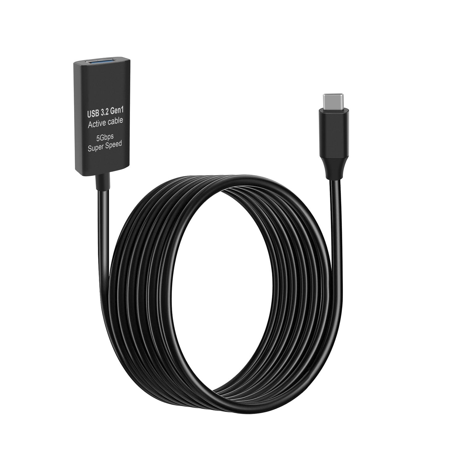 NÖRDIC 5m USB-C 3.2 GEN1 til USB-A 5Gbps Aktiv forlængerkabel