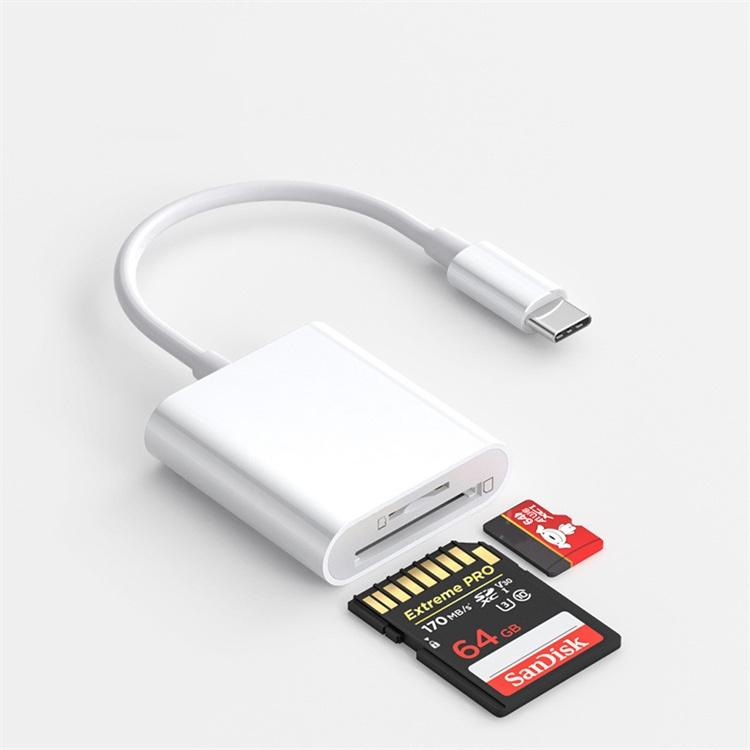 NÖRDIC USB-C kortlæser 2 slot SD, MicroSD UHS-I