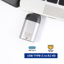 NÖRDIC USB-C til RJ45 Giga Ethernet netværksadapter Space Grey aluminium