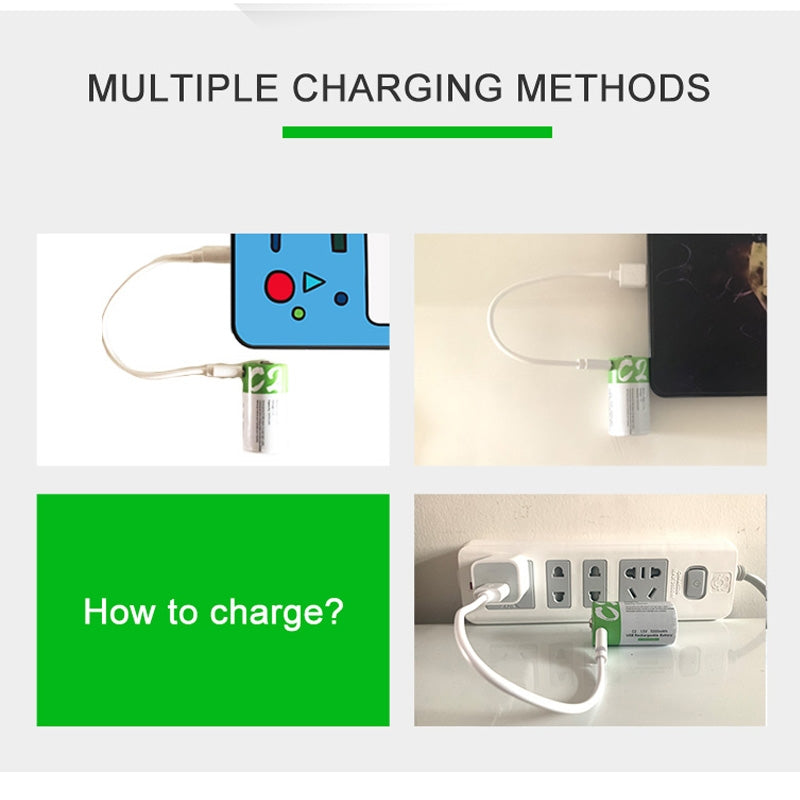 NÖRDIC USB-C Genopladelige Batterier 2-pak C/LR14