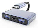 NÖRDIC USB-C hub 3 porte 2xUSB-A 3.1 5 Gbps 1xUSB-C PD10W 3.0