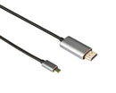 NÖRDIC USBC til HDMI 4K 60Hz 2m nylon flettet kabel plads grå støtte HDCP1.4 og 2,2 Pure kobber 99,99%