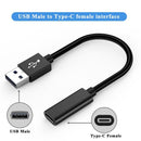 NÖRDIC USB C til OTG USB A Adapter Metal Black 50cm