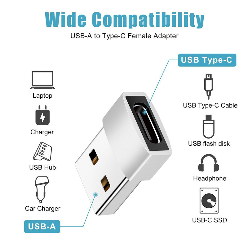 NÖRDIC USB C til OTG USB A Adapter Metal Silver