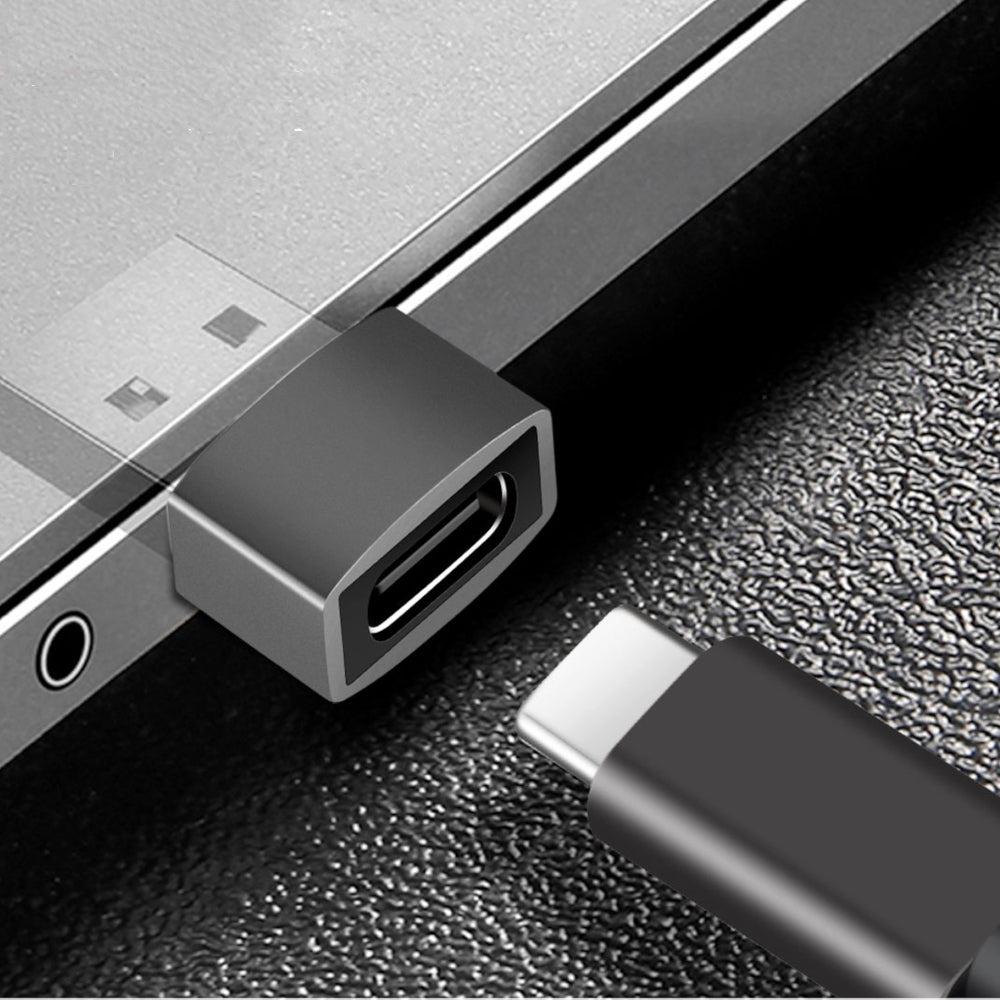 NÖRDIC USB C til OTG USB En mini adapter metal grå