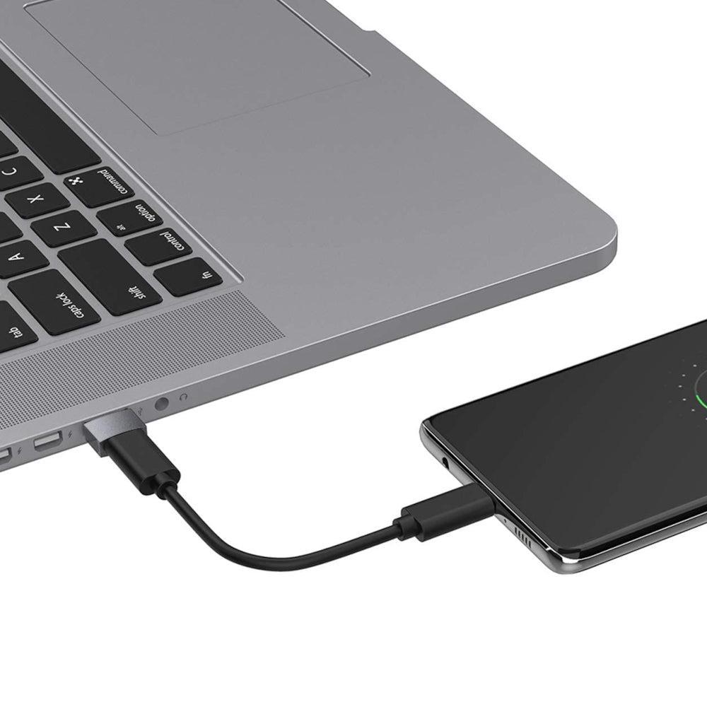 NÖRDIC USB C til OTG USB En mini adapter metal grå