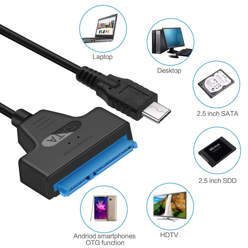 NÖRDIC USB-C til SATA adapter 2,5 SATA III HDD 5 Gbps