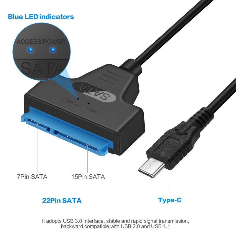 NÖRDIC USB-C til SATA adapter 2,5 SATA III HDD 5 Gbps