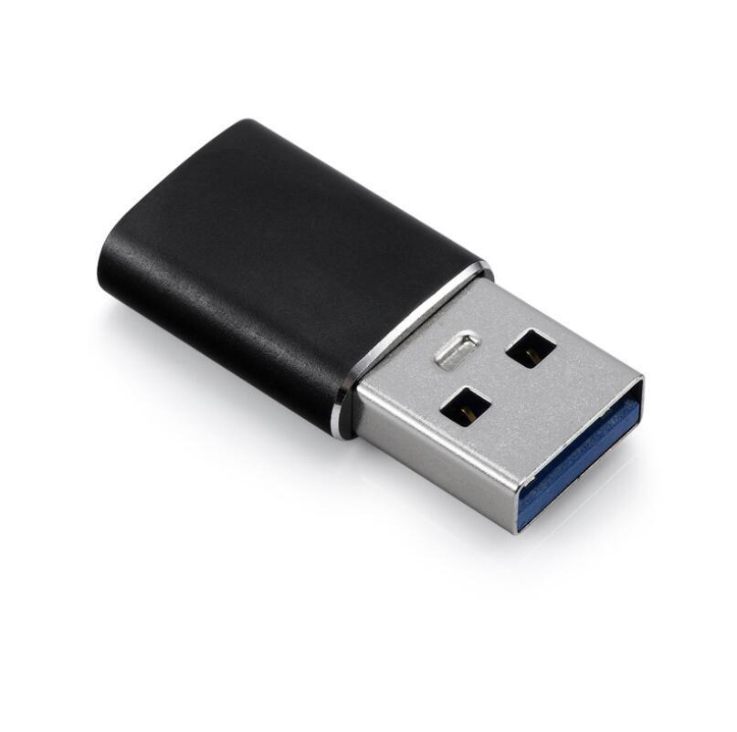 NÖRDIC USB C til USB A 3.1-adapter metal sort