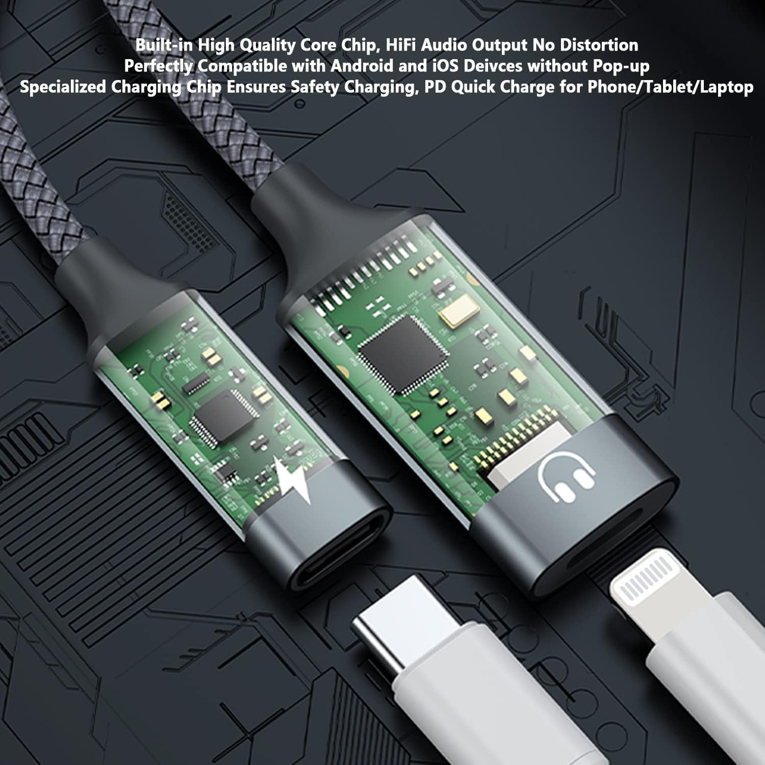 NÖRDIC USB-C til Lightning AUDIO og PD60W opladning