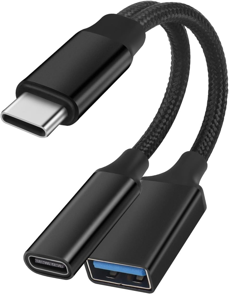 NÖRDIC USB-C til USB-A og USB-C PD60W opladeradapter 13 cm