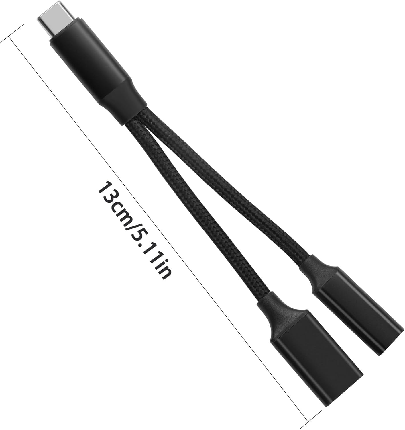 NÖRDIC USB-C til USB-A og USB-C PD60W opladeradapter 13 cm