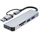 NÖRDIC USB Hub 5 porte 2xUSB-A 2.0 1xUSB-A 3.0 1xTF 1xSD