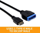 NÖRDIC USB Type-E til 20 pin USB header adapter 30 cm