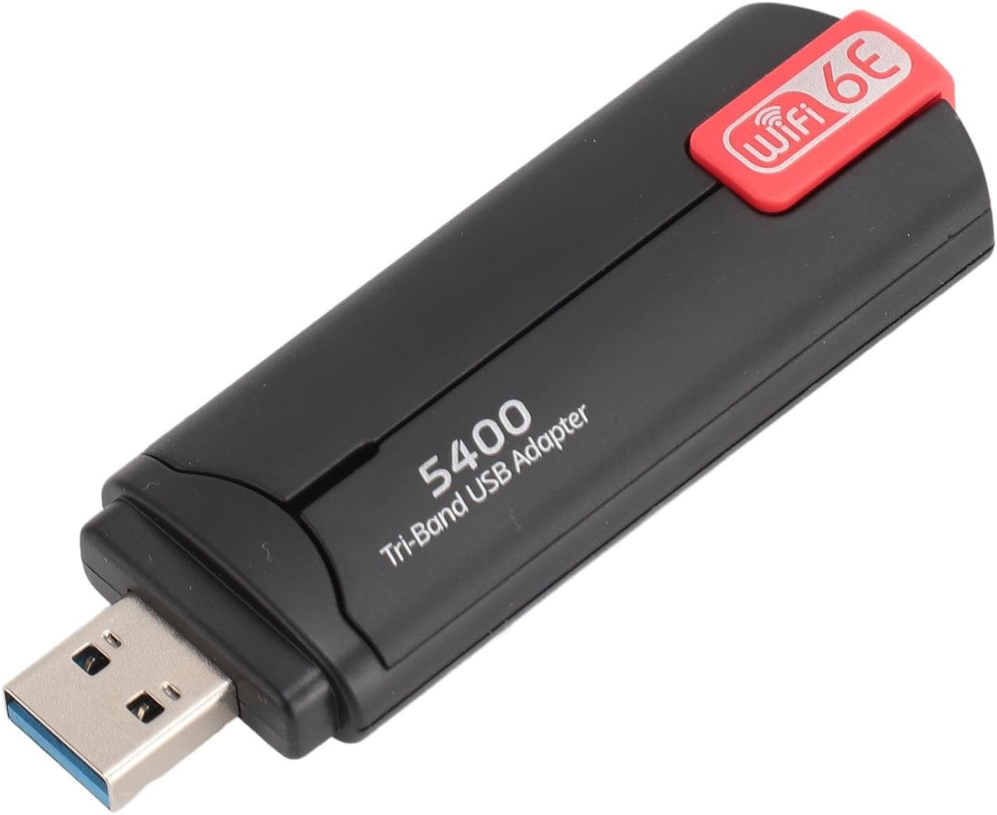 NÖRDIC USB-A WiFi-adapter, 5400 Mbps højhastighed stabil USB3.0 trådløs netværksadapter WiFi 6E, bærbar til stationær computer