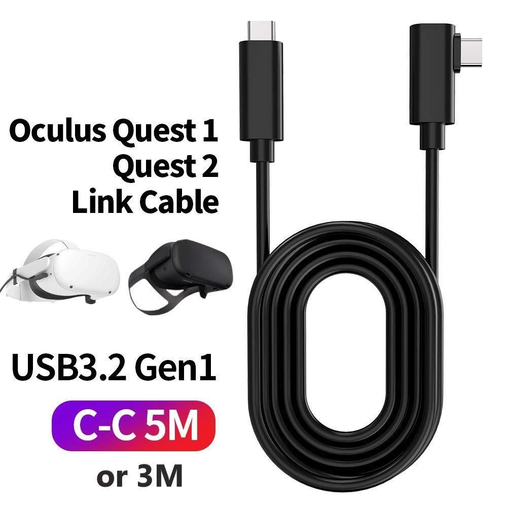 NÖRDIC VR Link-kabel 3m USB3.2 Gen1 USB-C til C 5Gbps 3A hurtigopladning Oculus Quest 2 Super Speed USB Link-kabel