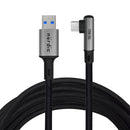 NÖRDIC VR Link-kabel 5m USB3.2 Gen1 USB-C til A 5Gbps 3A hurtigopladning Quest 2 Super Speed USB Sort