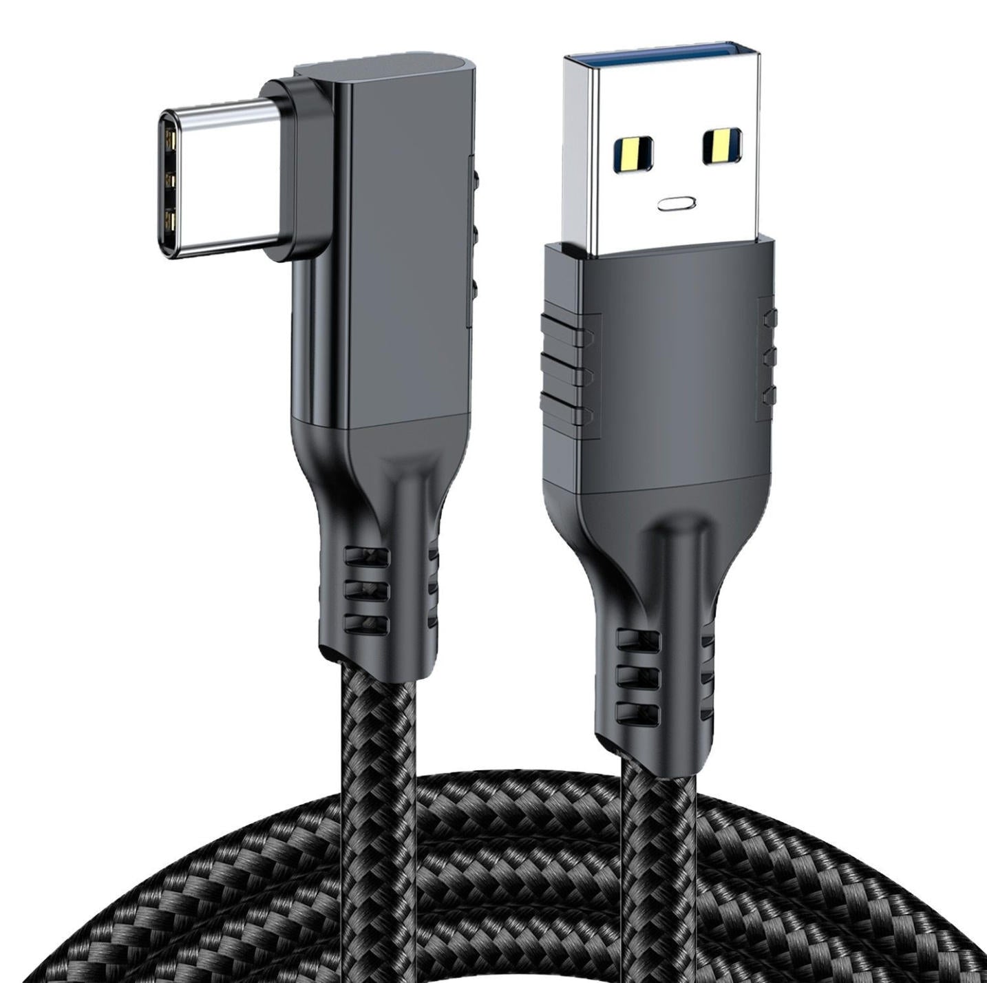 NÖRDIC VR Link-kabel 5m USB3.2 Gen1 USB-C til A 10Gbps 3A hurtigopladning Quest 2 Super Speed USB Sort