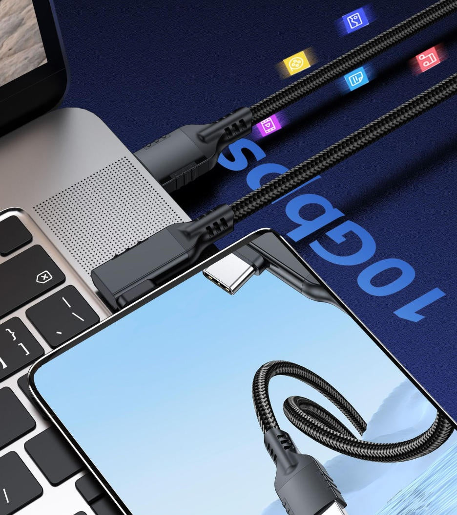 NÖRDIC VR Link-kabel 5m USB3.2 Gen1 USB-C til A 10Gbps 3A hurtigopladning Quest 2 Super Speed USB Sort