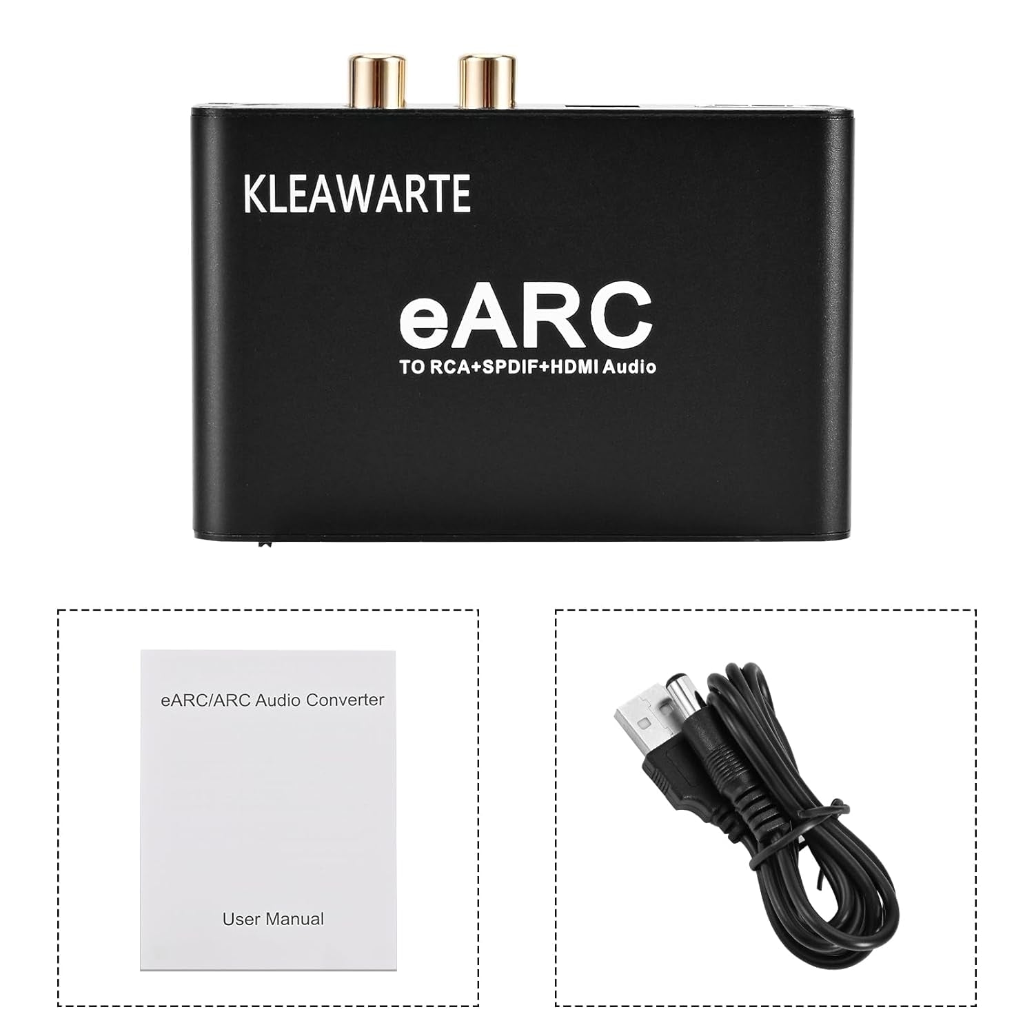 NÖRDIC eARC/ARC HDMI Lyd-Extractor, 24 bit 192 kHz volumenkontrol, HDMI, RCA, optisk og 3,5 mm lydudgang, til HDTV, højttalere og forstærkere