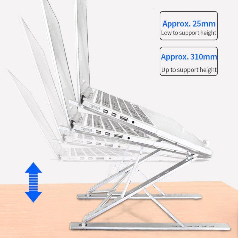 NÖRDIC justerbar aluminiumsholder til bærbar computer i to niveauer til op til 17" notebookstander til bærbar computer
