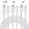 NÖRDIC kabelsæt 3 pak 0,5m + 1m + 2m USB C til USB A 2.0 480Mbps 2,4a hvid Android mobil og tablet