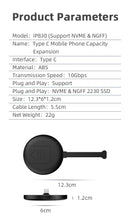 NÖRDIC magnetisk NVMe/SATA 2230 SSD eksternt kabinet USB-C 10 Gbps