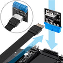 NÖRDIC vinklet USB 3.0 19 pin til Type E adapter